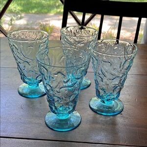 Bryce El Rancho Cerulean Blue Vintage Goblets